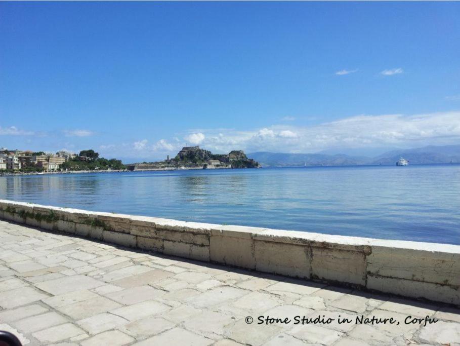 Stone Studio In Nature With View To Corfu Town! Evropouloi المظهر الخارجي الصورة